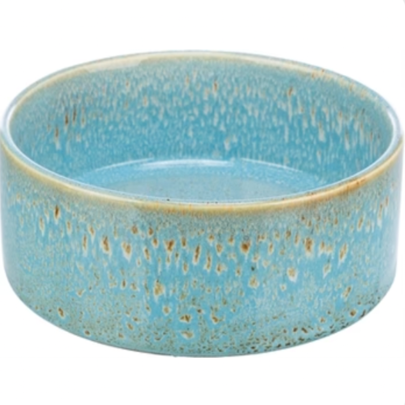 Futter-/Trinknapf Keramik Blau